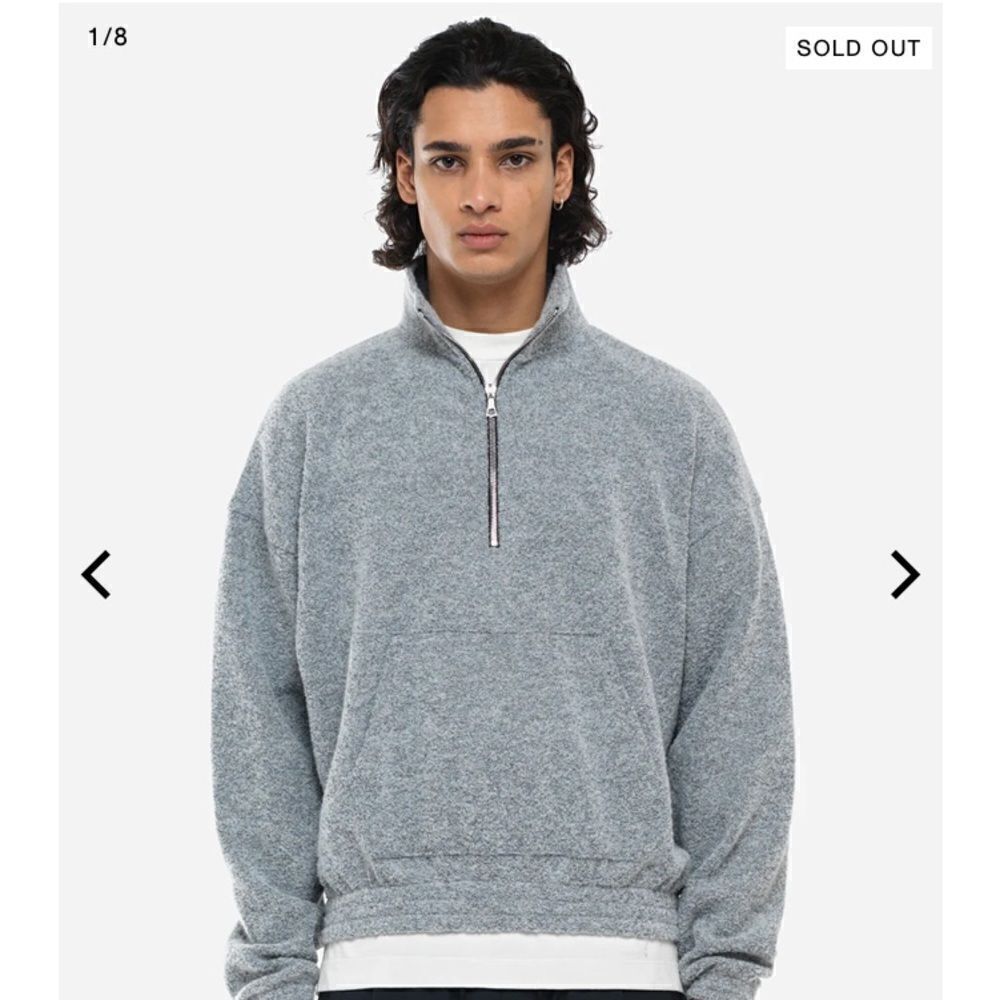 New John Elliott Boucle Half-Zip Pullover Wool/Cotton Blend Men’s XL Sold Out